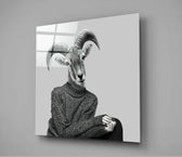 Lady Antelope Glass Wall Art.