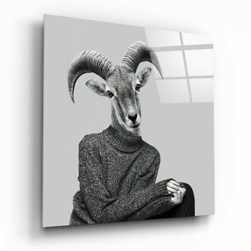 Lady Antelope Glass Wall Art.
