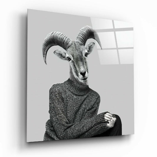 Lady Antelope Glass Wall Art.