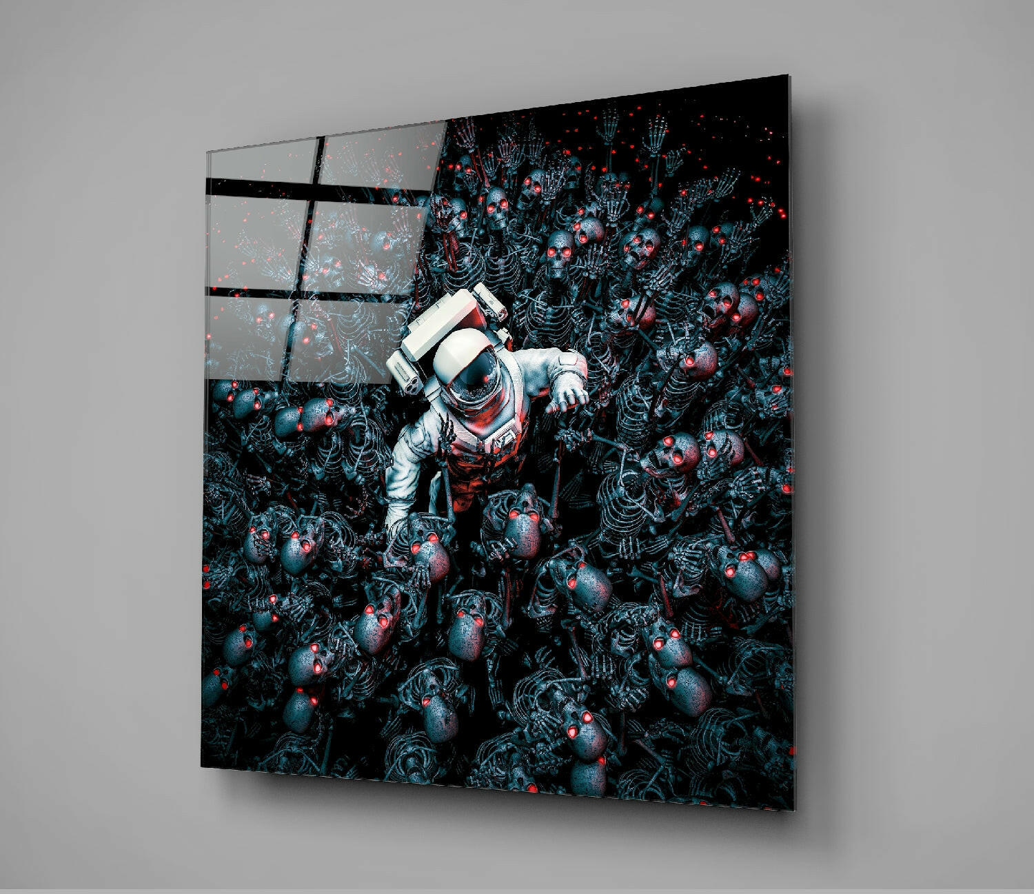 Android Cemetery Glass Wall Art.