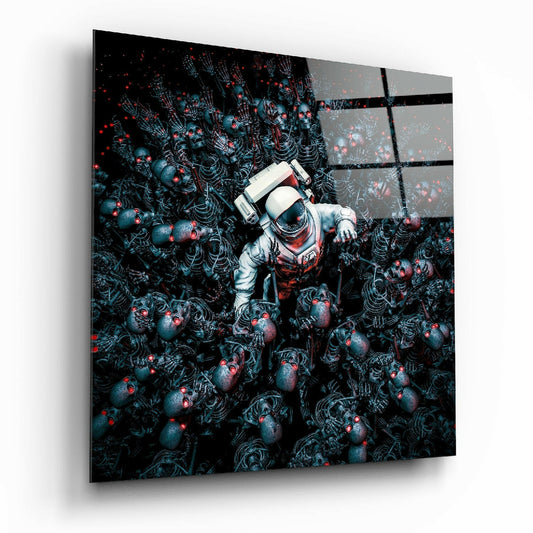 Android Cemetery Glass Wall Art.