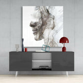Smoke Face Glass Wall Art.