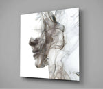 Smoke Face Glass Wall Art.