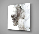 Smoke Face Glass Wall Art.