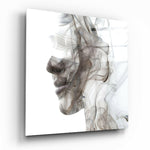 Smoke Face Glass Wall Art.