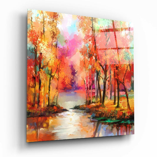 Colors of the Forest Glass Wall Art.