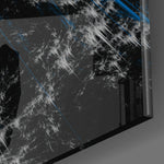 Blue Explosion Glass Wall Art | Insigne Art Design.
