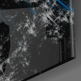 Blue Explosion Glass Wall Art | Insigne Art Design.