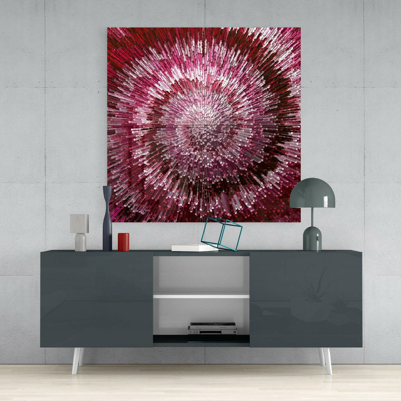 Cycle of Red Glass Wall Art | Insigne Art Design.