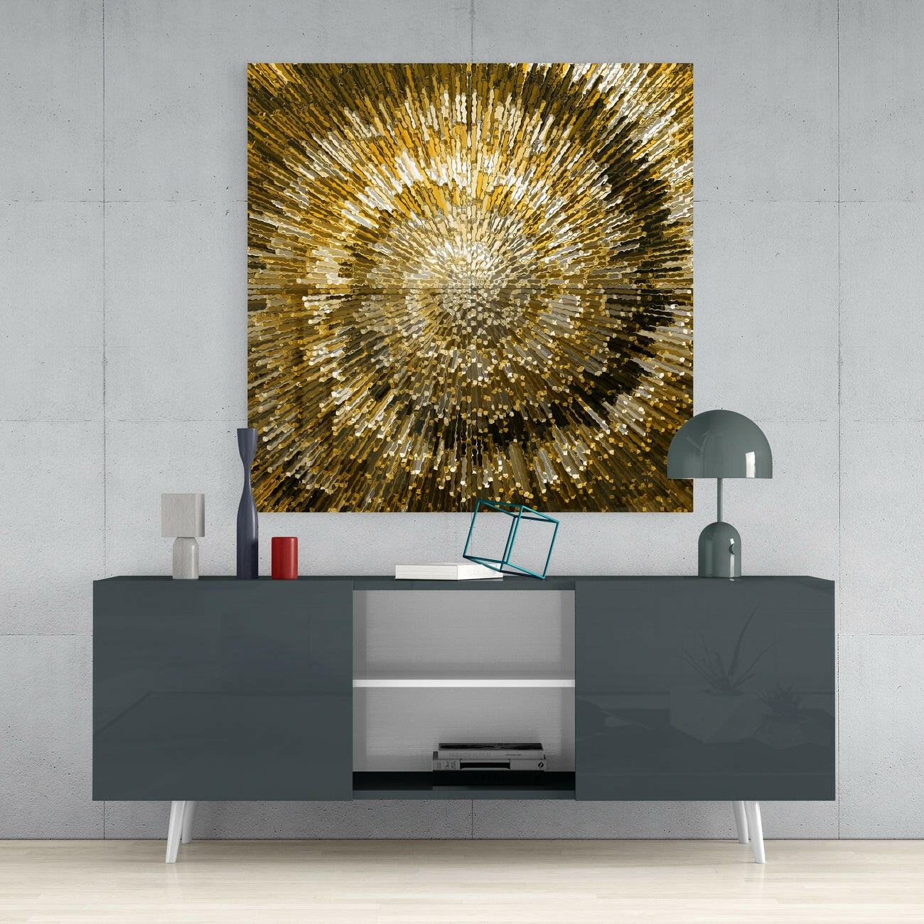 Cycle of Yellow Glass Wall Art | Insigne Art Design.