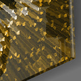 Yellow Spiral Glass Wall Art | Insigne Art Design