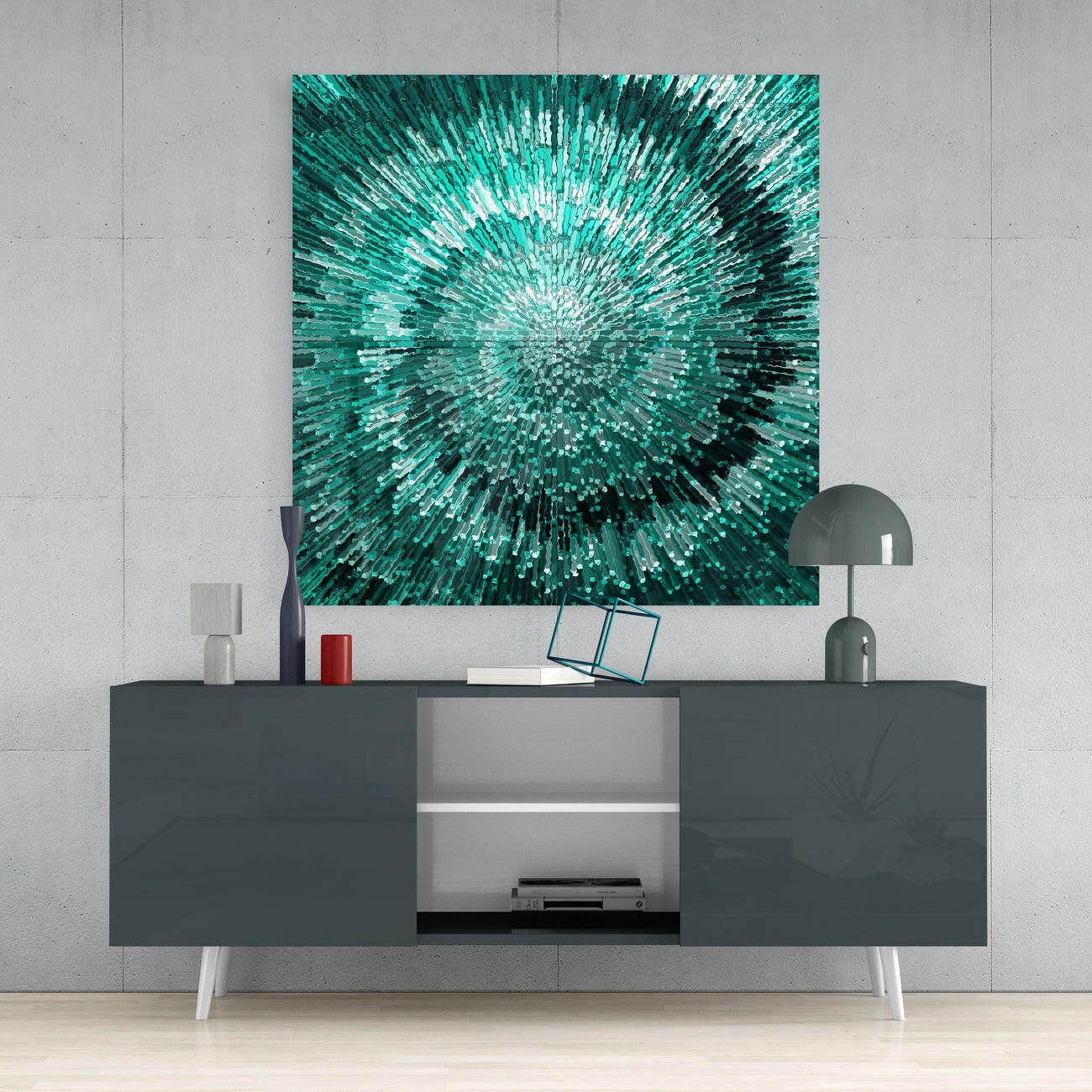 Cycle of Green Glass Wall Art | Insigne Art Design.
