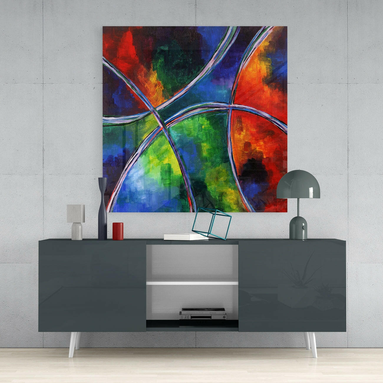 Curves Glass Wall Art | Insigne Art Design.
