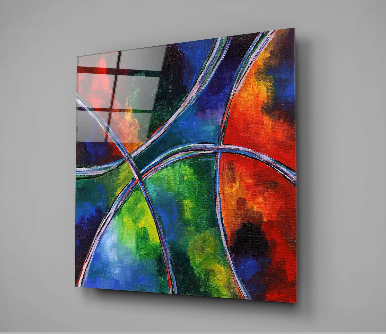 Curves Glass Wall Art | Insigne Art Design.