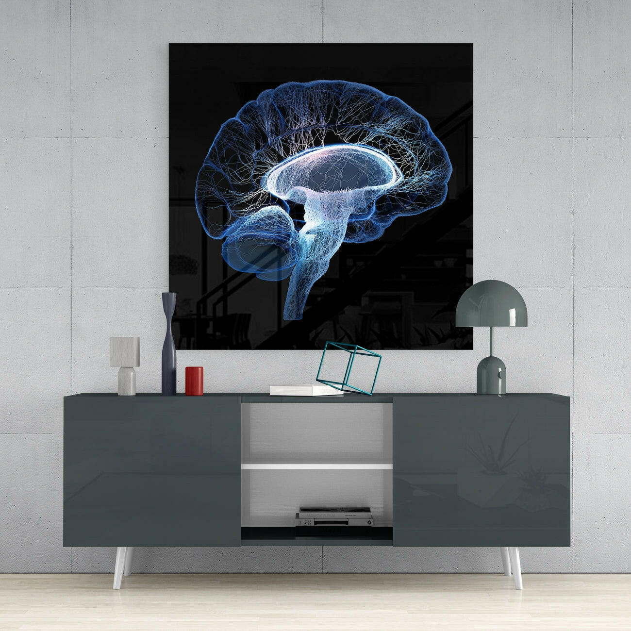 Brain Glass Wall Art | Insigne Art Design.