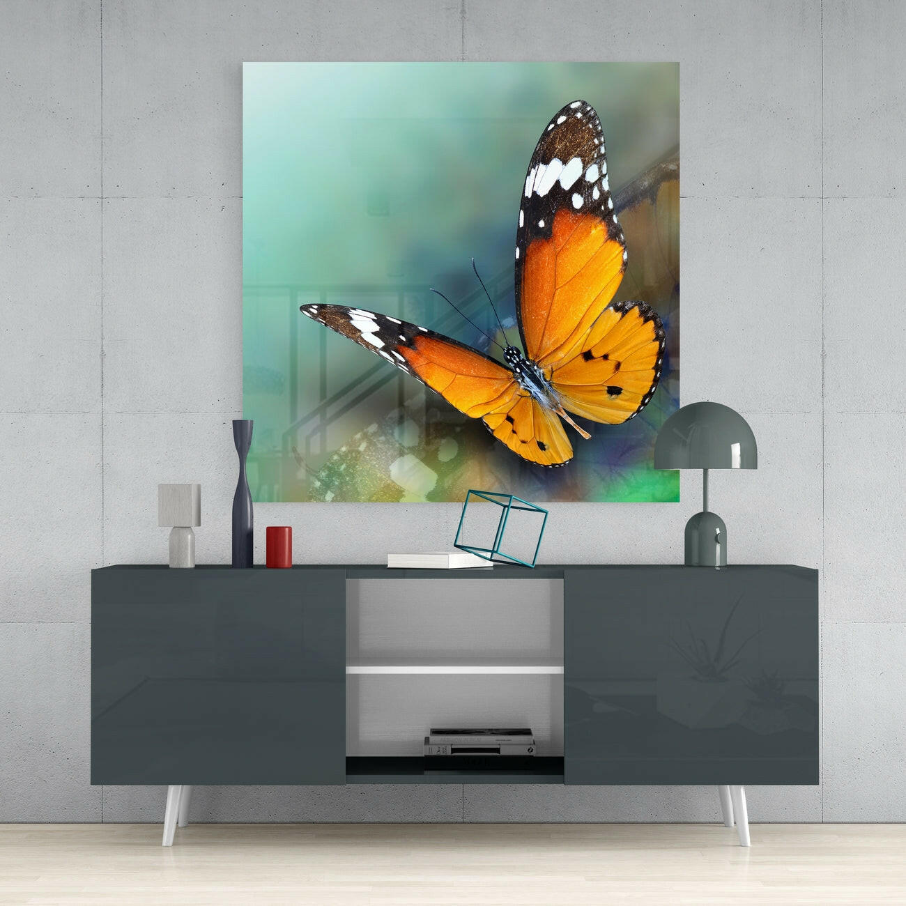 Butterfly Glass Wall Art | Insigne Art Design.