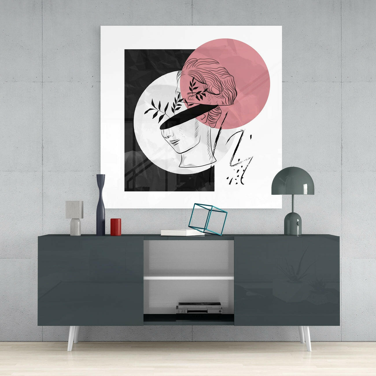 Flower Thoughts Glass Wall Art | Insigne Art Design.