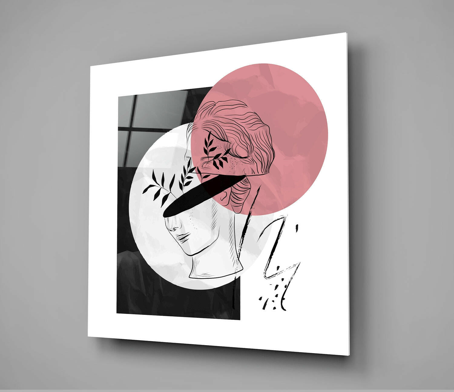 Flower Thoughts Glass Wall Art | Insigne Art Design.