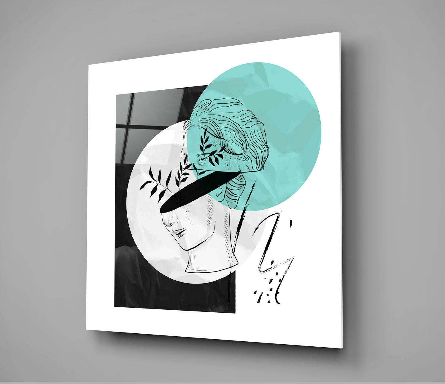 Flower Thoughts Glass Wall Art | Insigne Art Design.