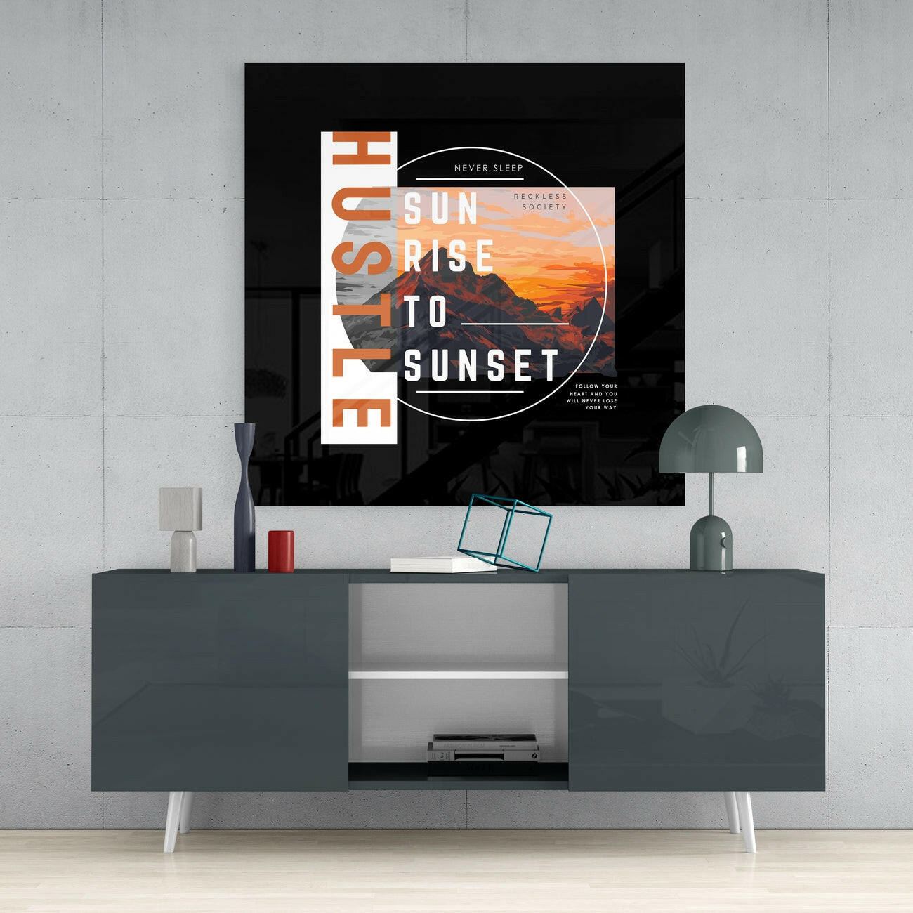 From Sunrise To Sunset Glass Wall Art | Insigne Art Design.