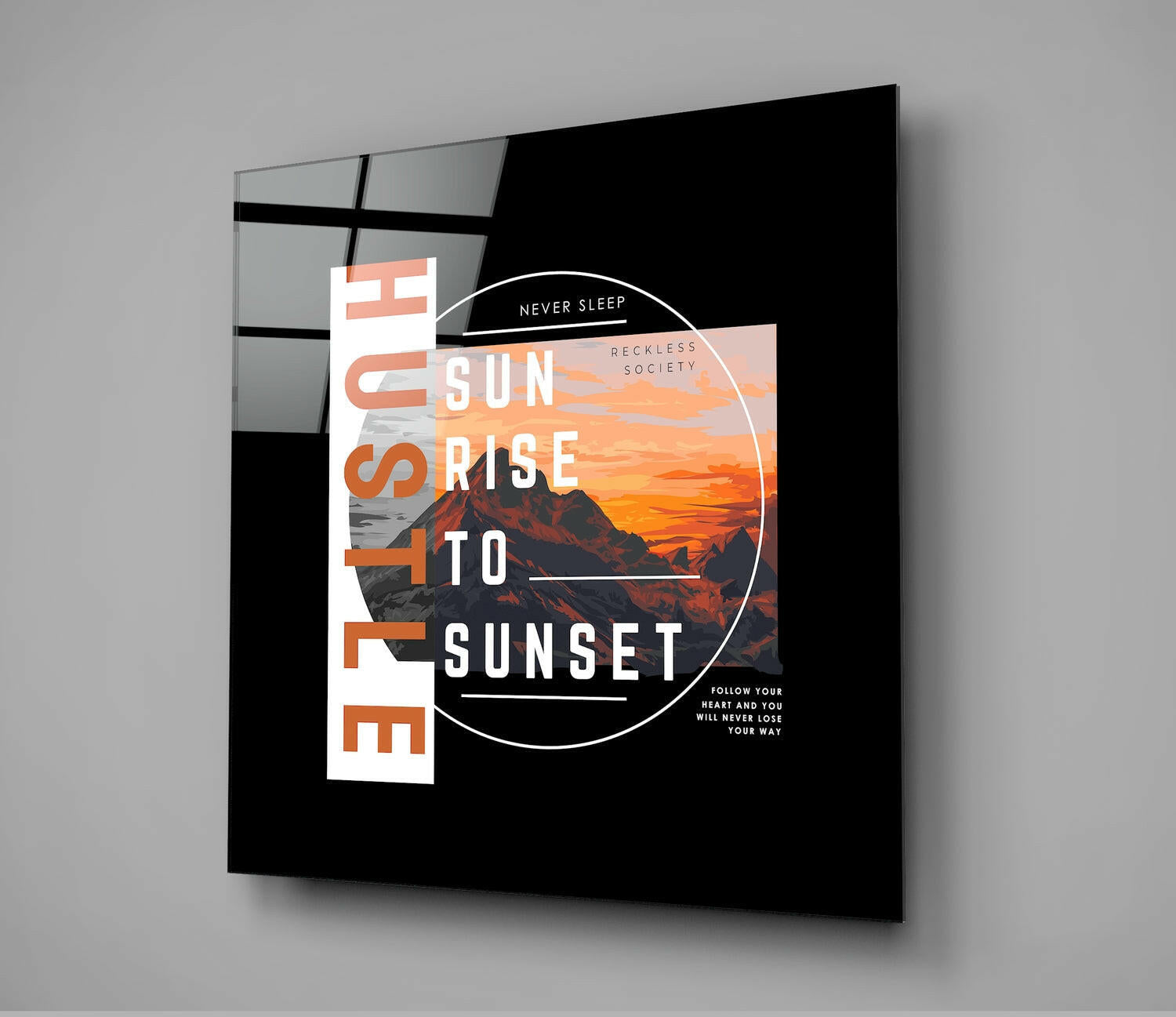 From Sunrise To Sunset Glass Wall Art | Insigne Art Design.