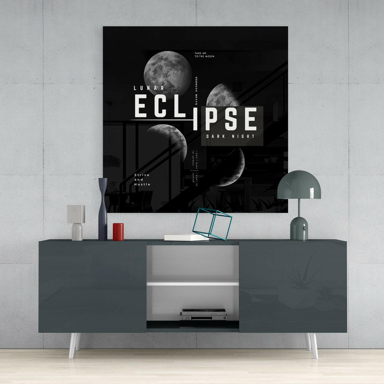 Eclipse Glass Wall Art | Insigne Art Design.