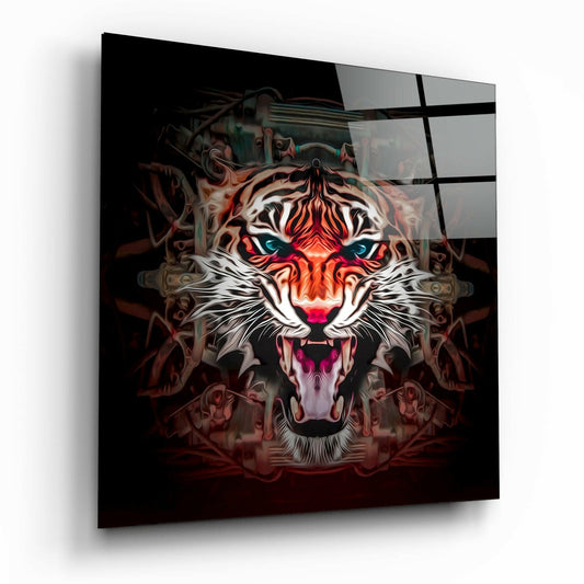 The Punishment Of The Lion Glass Wall Art | Insigne Art Design.