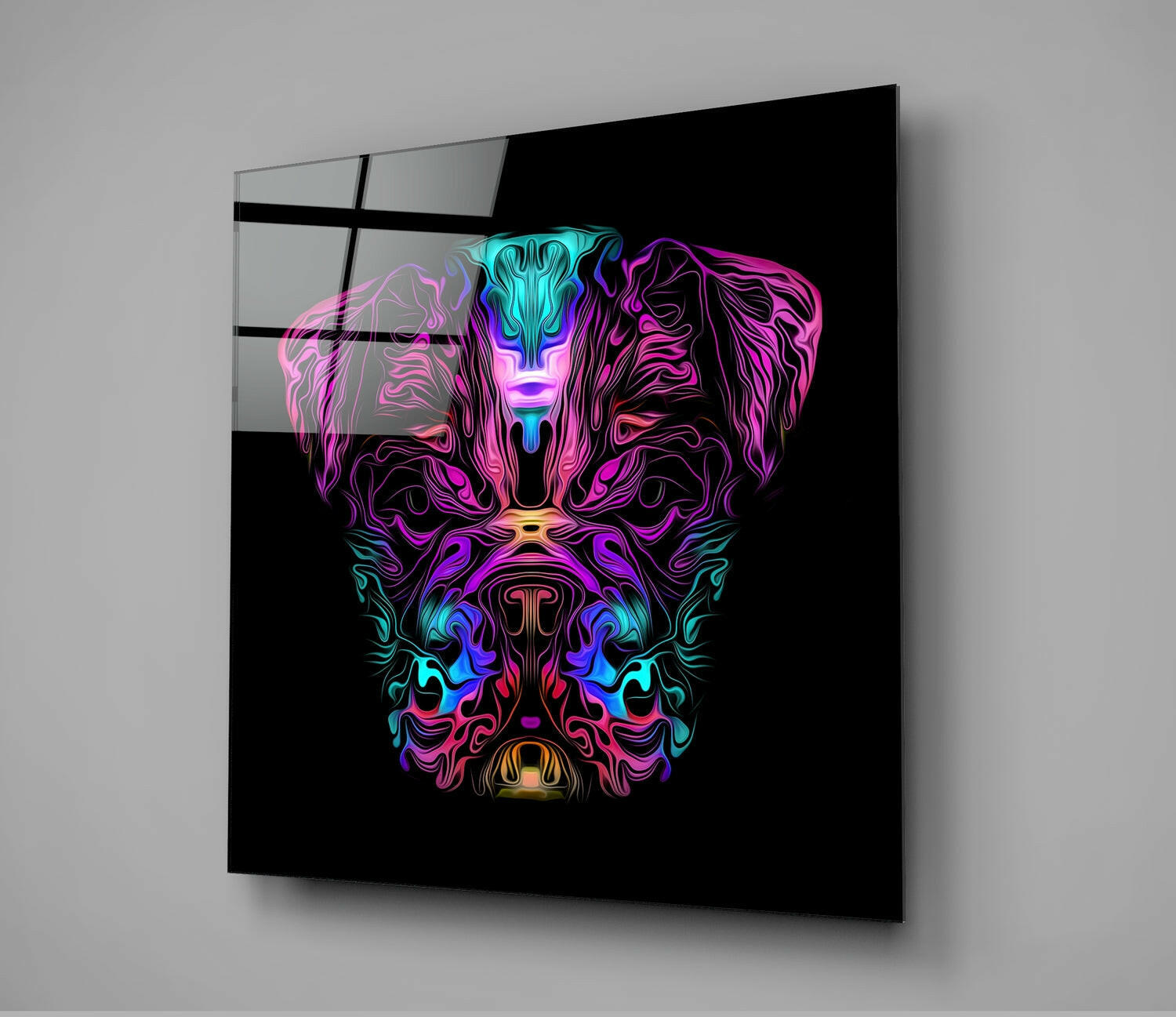 Angry Dog Glass Wall Art | Insigne Art Design.
