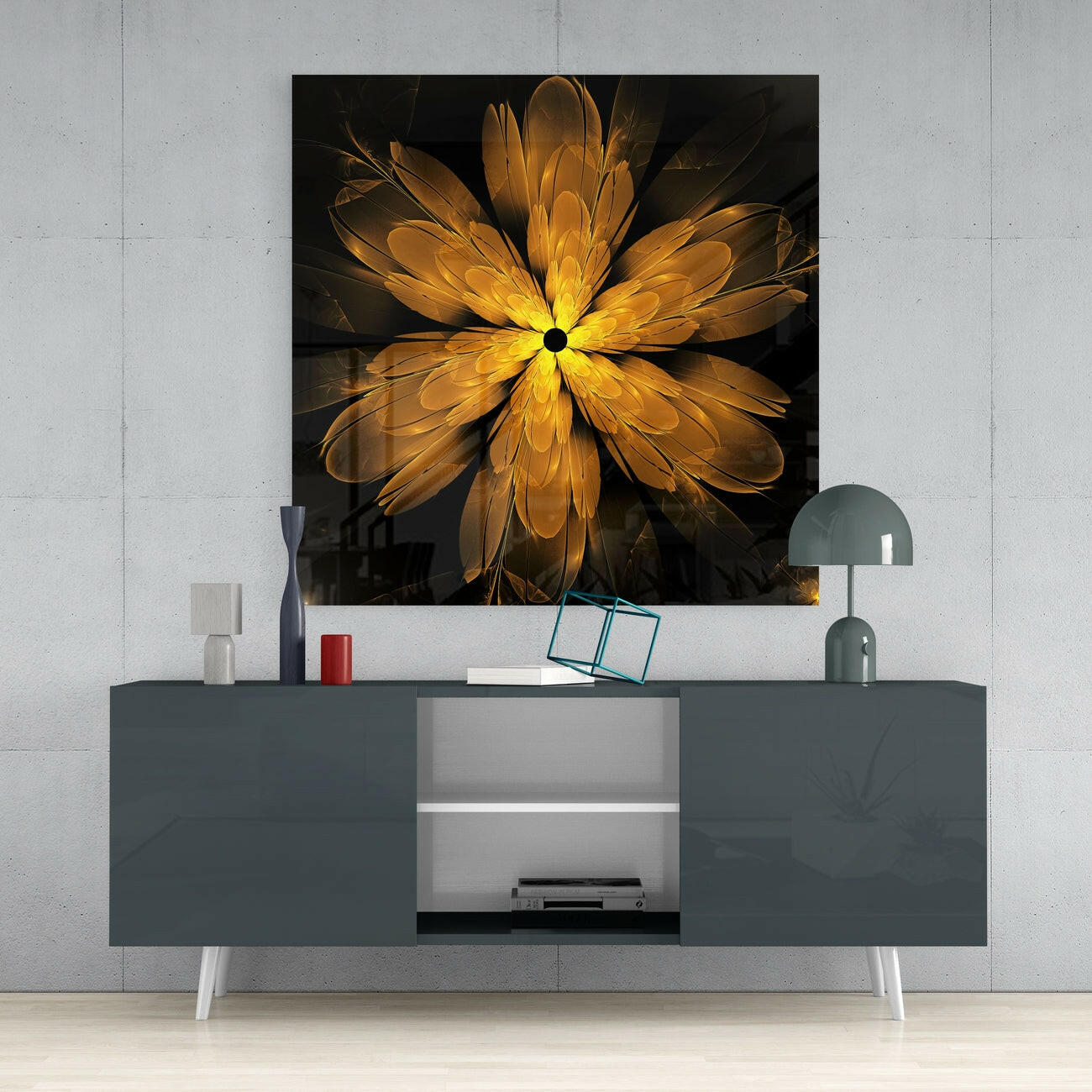 Flower Glass Wall Art | Insigne Art Design.
