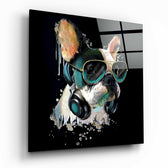 Punk Dog Glass Wall Art | Insigne Art Design.