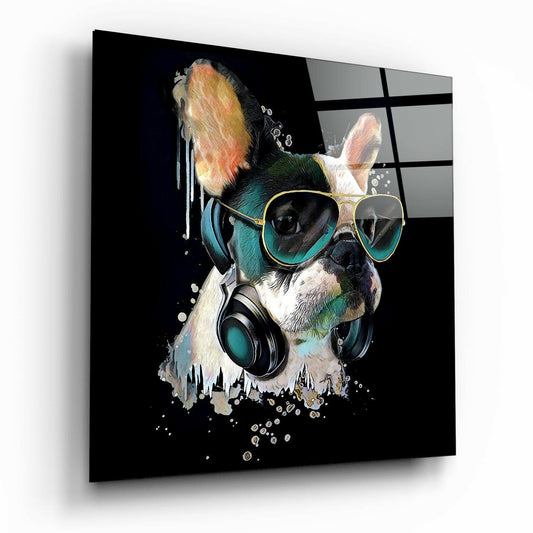 Punk Dog Glass Wall Art | Insigne Art Design.