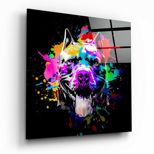 Pitbull Glass Wall Art | Insigne Art Design.