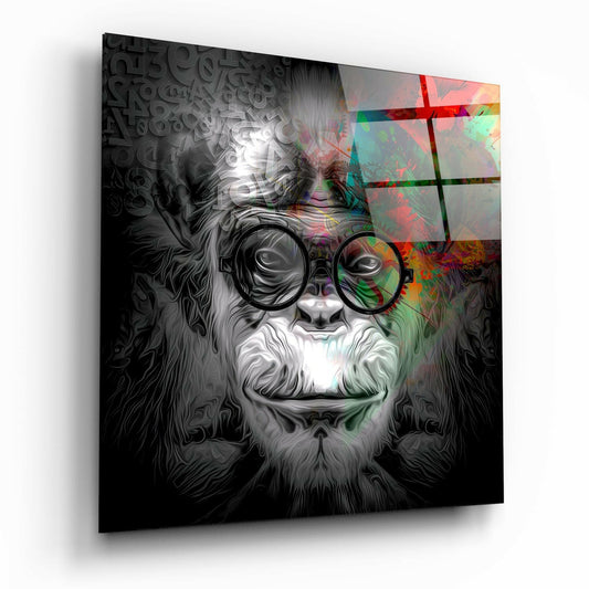 Wise Monkey Glass Wall Art | Insigne Art Design.