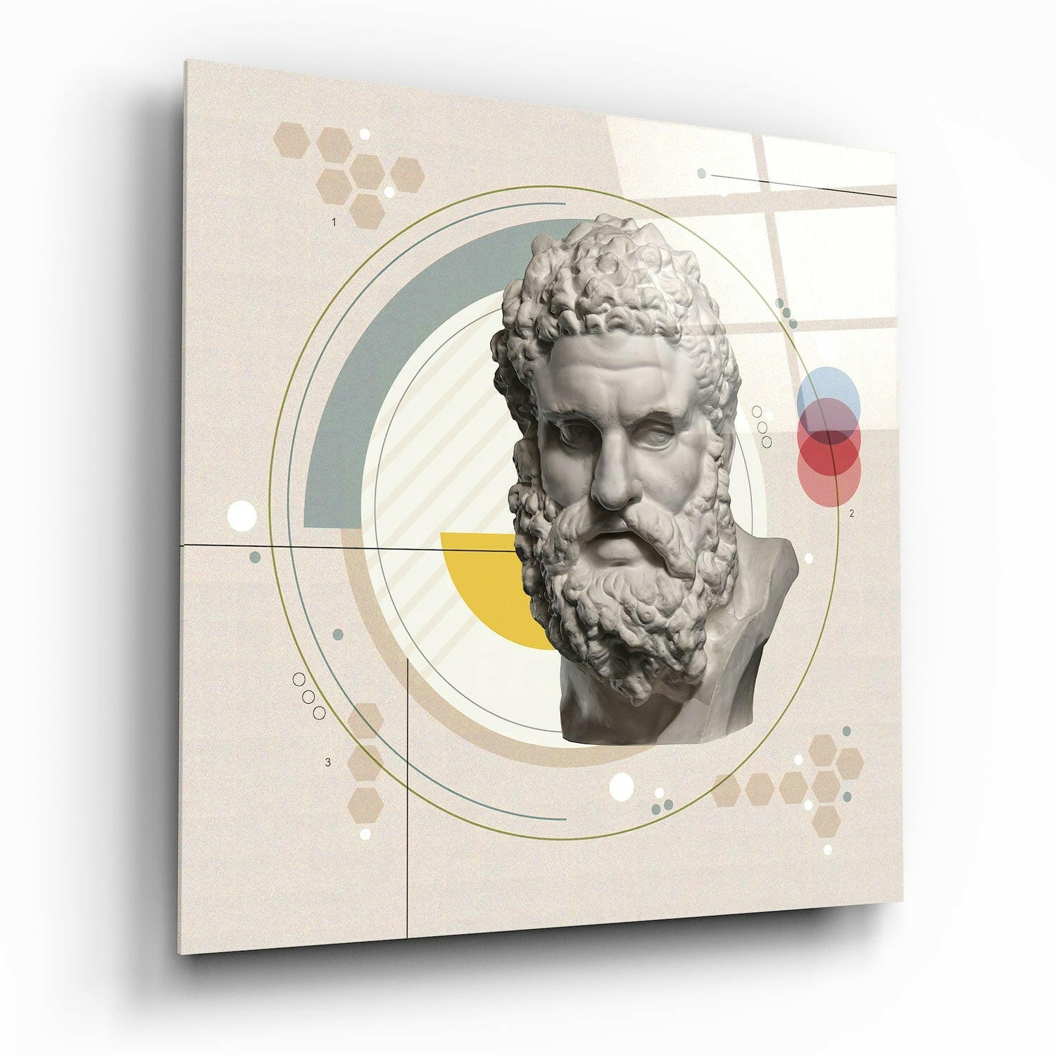 Statue Glass Wall Art