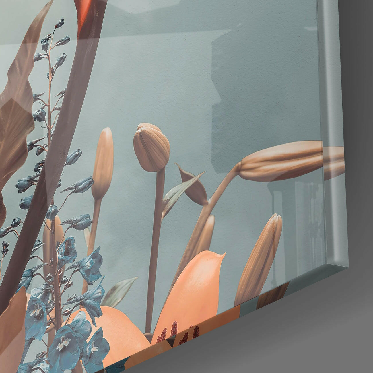 In The Flowers Glass Wall Art | Insigne Art Design.