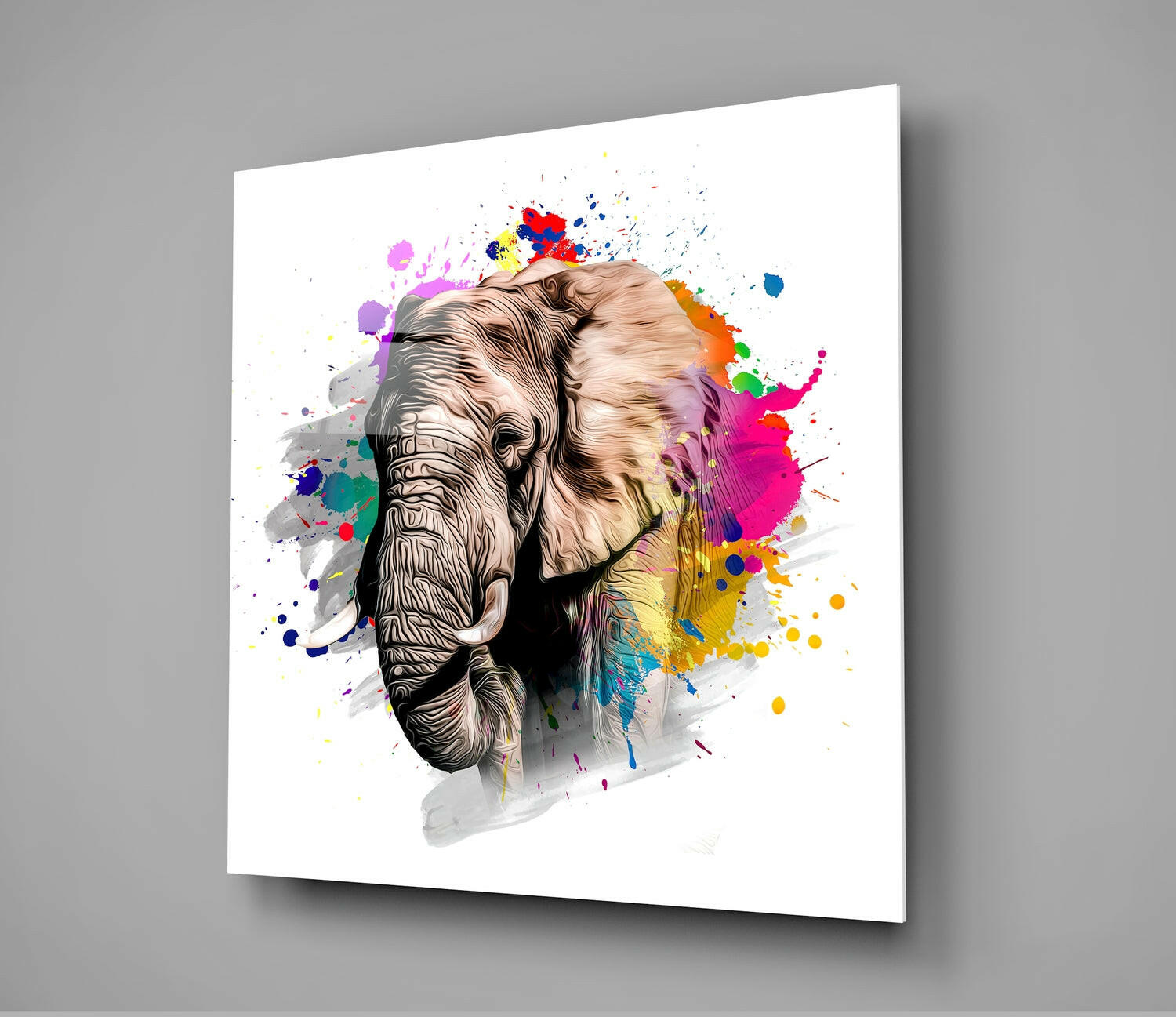 Elephant Glass Wall Art | Insigne Art Design.