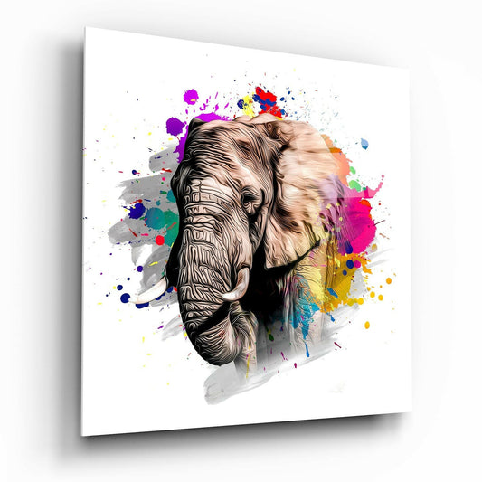 Elephant Glass Wall Art | Insigne Art Design.