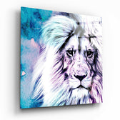 Lion Glass Wall Art | Insigne Art Design.