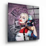 Harley Quinn Glass Wall Art | Insigne Art Design.