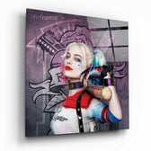 Harley Quinn Glass Wall Art | Insigne Art Design.