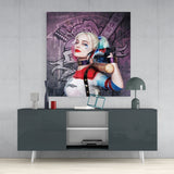 Harley Quinn Glass Wall Art | Insigne Art Design