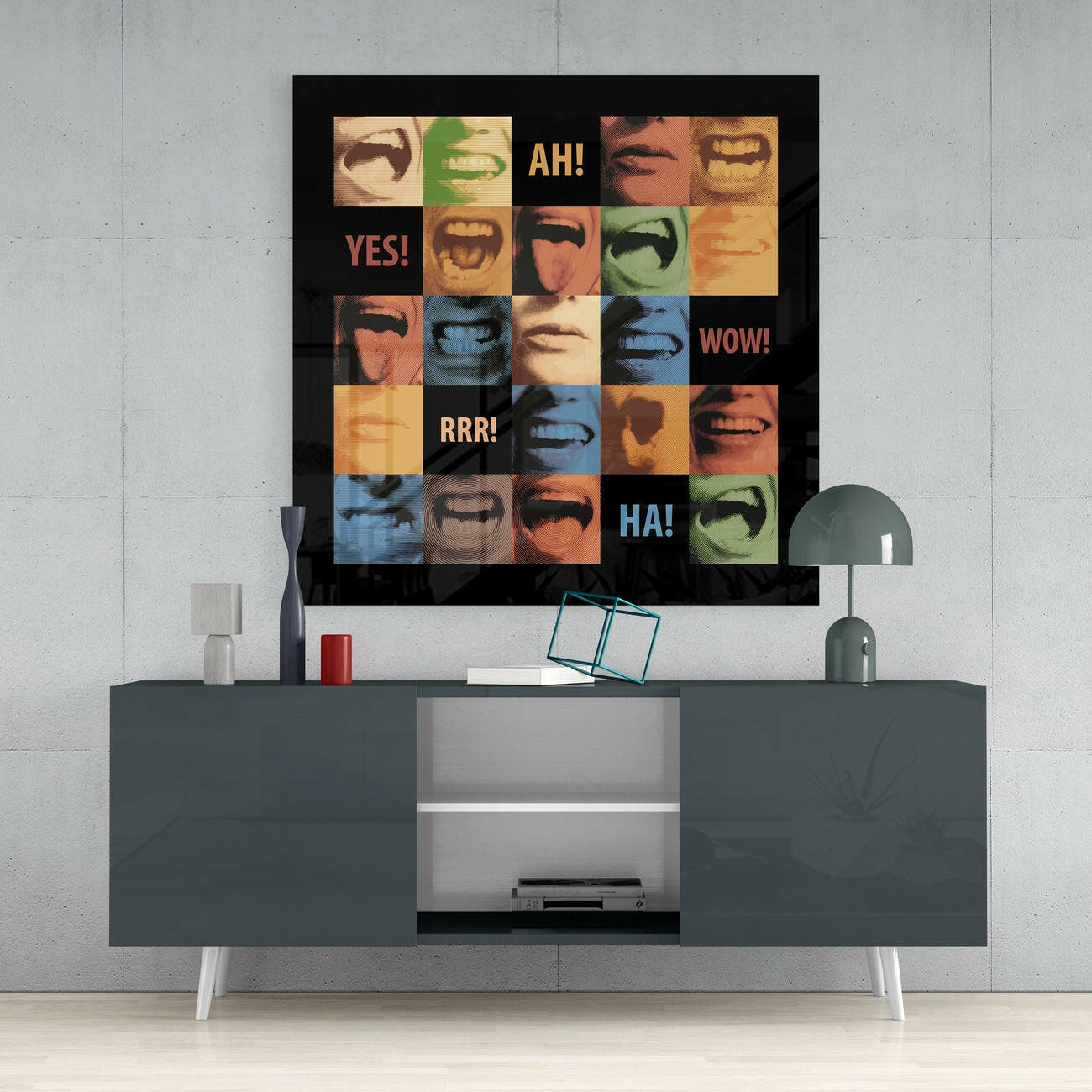 Feelings Glass Wall Art | Insigne Art Design.