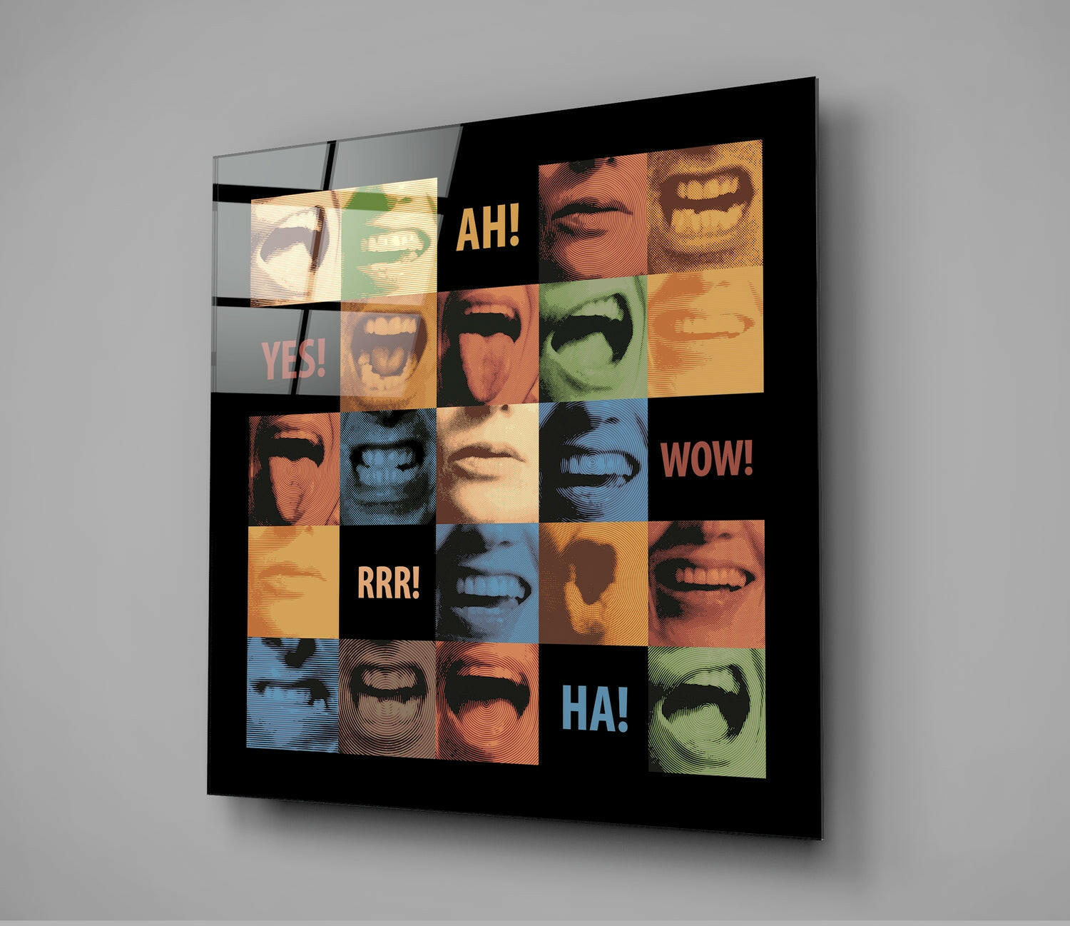 Feelings Glass Wall Art | Insigne Art Design.