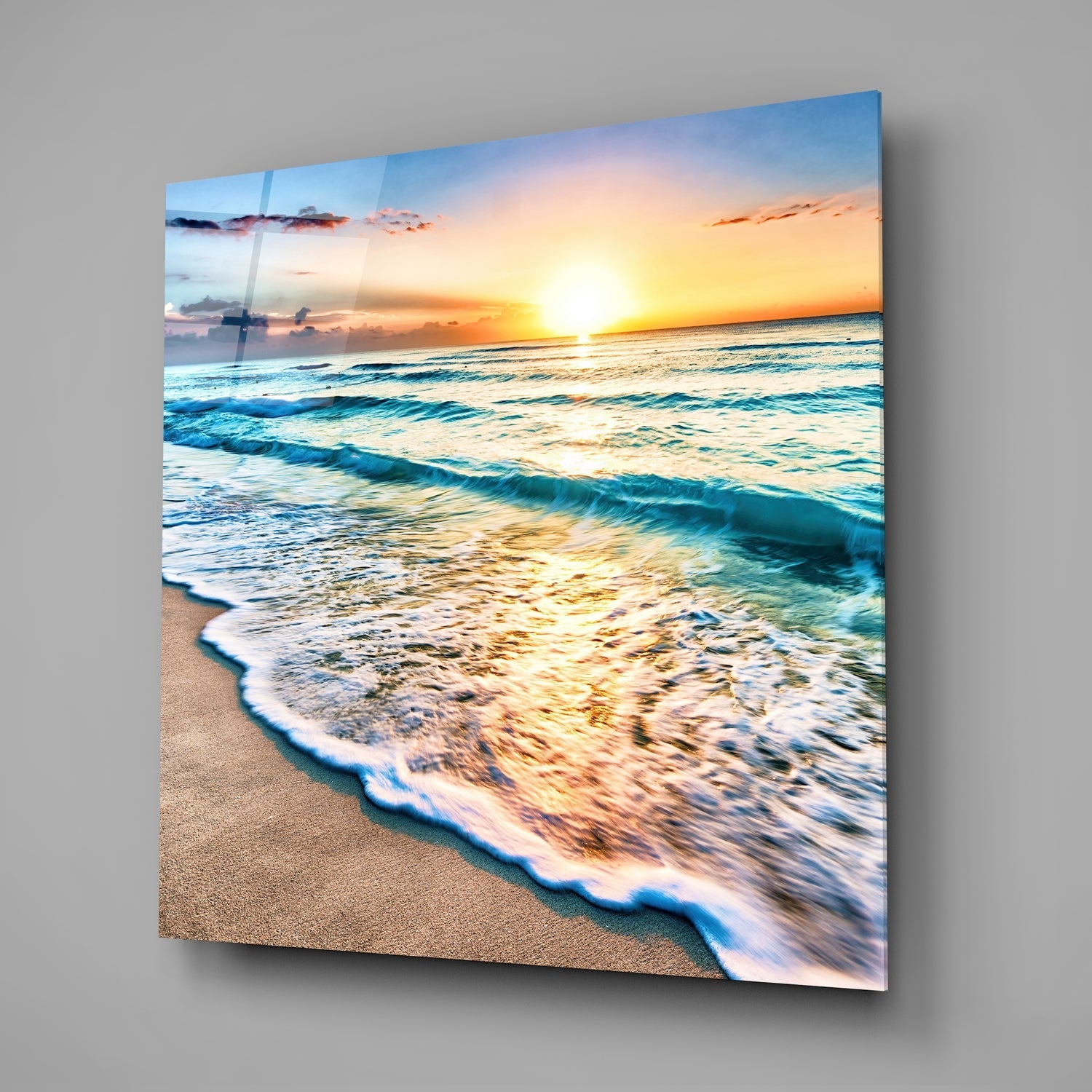 Sunset  Glass Wall Art.