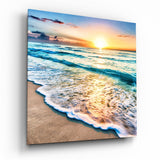 Sunset  Glass Wall Art