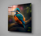 Kingfisher Glass Wall Art  || Designer Collection | Insigne Art Design.