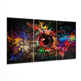 Colors in My Eyes Mega Glass Wall Art | Insigne Art Design