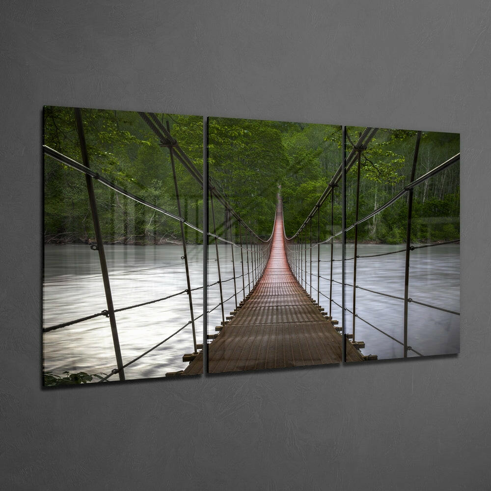 Suspension Bridge Mega Glass Wall Art.