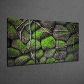 Mossy Stones Mega Glass Wall Art.