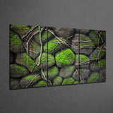 Mossy Stones Mega Glass Wall Art | Insigne Art Design